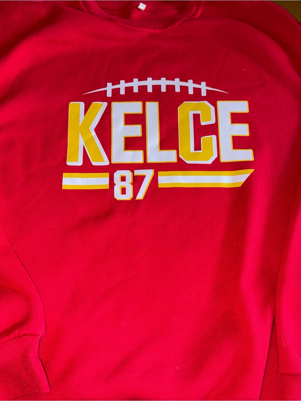 Travis Kelce 87 NFL Sweatshirt Mens XL Kansas City Chiefs Colors Taylor Swift C3